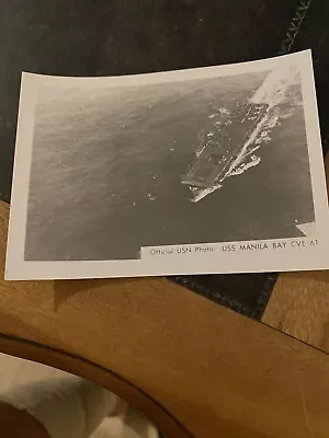 Original WW2 US Navy Photo Of The USS Manila Bay CVE-61. Excellent Condition • $2.99