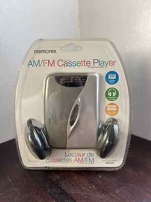 Memorex Classic Cassette Tape Player W/ AM FM Radio Throwback Hipster Headphones • $22.45