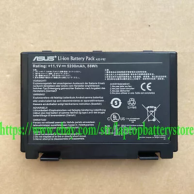 Battery Asus F52 F82 K40 K50C K51 K60 K61 X70A X5E P81I X8C A32-F82 A32-F52  • $39.99