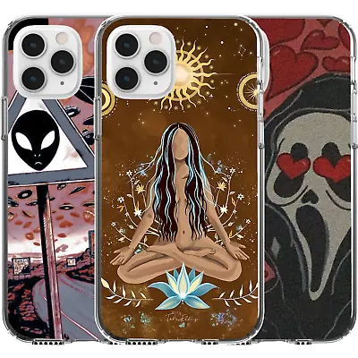 $16.95 • Buy Silicone Cover Case Funny Alien UFO Love Hearts Ghost Scary Face Yoga Peace Art