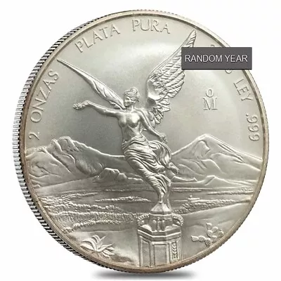 2 Oz Mexican Silver Libertad Coin .999 Fine Cull (Random Year) • $73.42
