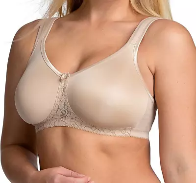 Miss Mary Of Sweden Smooth Lacy Support Cup Non-Wired T-Shirt Bra  36E(DD) • $32