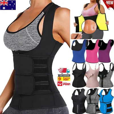 $25.99 • Buy Women Waist Trainer Sweat Sauna Vest Suits Tummy Control Girdles Body Shaper AU