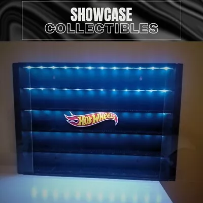 Custom LED Display Case For Hot Wheels 164 Scale 24Diecast Toy Cars Wall Cabinet • $179.99