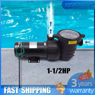 1-1/2HP 1 Speed Inground Swimming Pool Pump Motor Strainer W/ 1.5'' NPT AC110V ! • $133.94