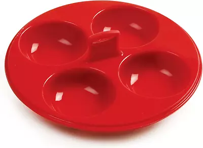 Silicone 4 Egg Poacher Red • $22.56