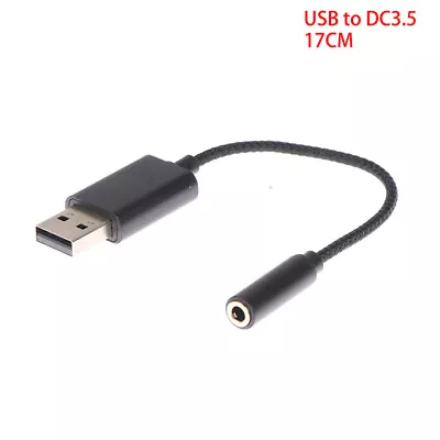 2 In 1 USB To 3.5mm Jack Sound Card Plug Sound Audio Adapter For PC Lap W02 • £2.70