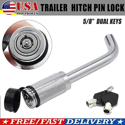 Universal Bent Hitch Pin Lock Cover Truck Tow Trailer Receiver Hitch 5/8  2 Keys • $16.99