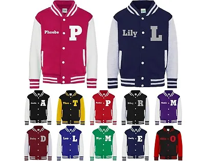 £25.02 • Buy Adults Personalised Name Initial Varsity Jacket College Letterman Patch Baseball