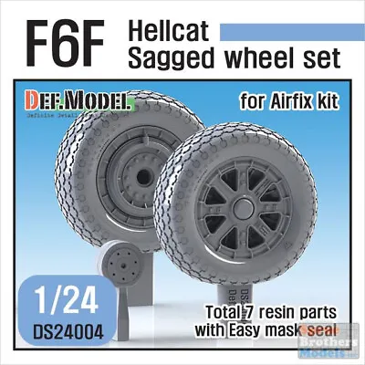 DEFDS24004 1:24 DEF Model F6F Hellcat Sagged Wheel Set (AFX Kit) • $21.49