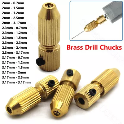 Brass Drill Clamp Motor Shaft Mini Chuck Fixture Clamp Self Tightening Many Size • $3.56