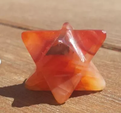 Natural Carnelian Gemstone Merkaba Star (one) - Buy It Now • $6.49