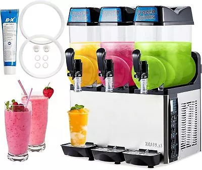 Commercial 3x12L Slush Machine Slushy Frozen Drink Margarita Slush Maker 3 Tanks • $1399.99