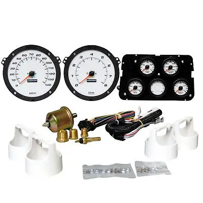 New Vintage USA 68011-03 Performance II Gauges C3 Corvette White • $879.99