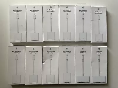 Lot Of 12 Apple Mini Display To DVI VGA Lightning To VGA Adapters Genuine • $40