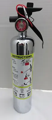 ✅🔥🧯Car Fire Extinguisher 2.5lb Chrome W/ Vehicle Bracket ABC NEW 2024 IN BOX • $72.99