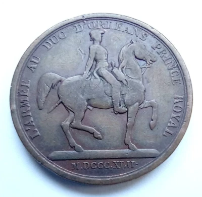 £6.77 • Buy DEATH Of DUKE OF ORLEANS 1842 FRENCH HISTORICAL HOMAGE MEDAL