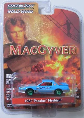 Greenlight Green Machine Hollywood 17 Macgyver 1987 Pontiac Firebird Chase • $65