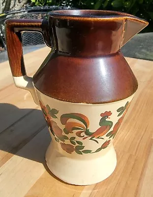 Vintage McCoy Brown & Cream Rooster Small Syrup Pitcher No. 335 Circa 1972 RARE  • $10