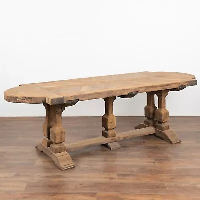 Bleached Oak Dining Table France Circa 1920 • $6925