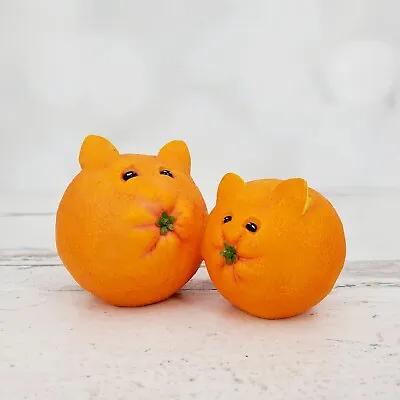 Vintage Enesco  Home Grown  Orange Cat And Kitten Resin Figurine • $39.56