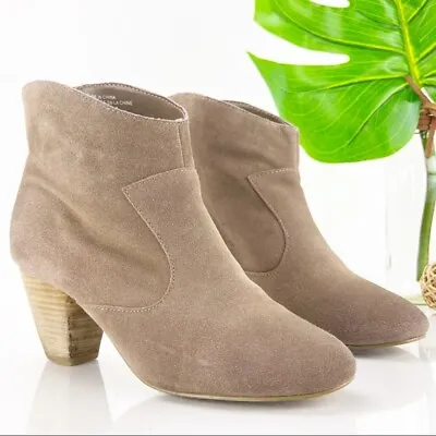 Urban Outfitters Women's Ecote Alexandra Boot Size 9 Block Heel Tan Taupe Suede  • $31.20