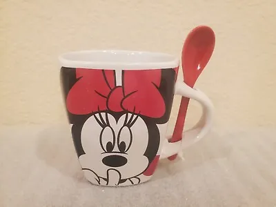 Disney Minnie Mouse Mug W/Spoon “Shhh…I’m Taking A Time-Out  Jerry Leigh Mickey • $13.99