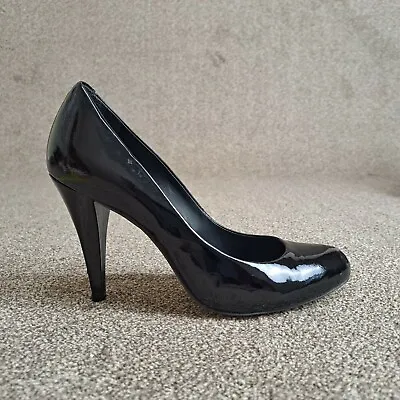 £24.99 • Buy Jigsaw Court Shoes UK 5 Black Patent Leather 3.75  Stiletto Heel 
