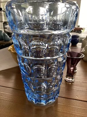 Vintage Light Blue Thousand Eye Glass Vase • $49