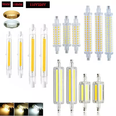 LED R7S Light Bulbs 78mm 118mm COB SMD 6W 12W 16W 25W J78 J118 Glass Tube Lamp • $2.76