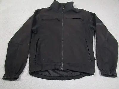 5.11 Tactical Jacket Mens Medium Black Full Zip Pockets Distressed • $24.97