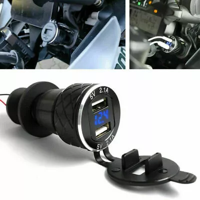 £12.29 • Buy For BMW R1200GS Triumph Tiger 800 XC Hella DIN To Dual USB Motorcycle Charger