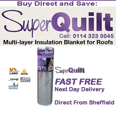 £75 • Buy New SuperQuilt LG Multifoil Insulation Blanket Roofs Walls Floors, BDA LABC NHBC