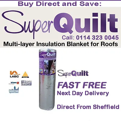 YBS SuperQuilt Multifoil Insulation Blanket For Roofs Walls And Floors • £79.99