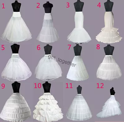 Uk Wedding Bridal Dress Prom Petticoat Hoops Underskirt Crinoline Large Waist • £15.59