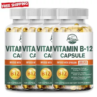 Vitamin B12 (Methylcobalamin) 1000mcg 120/240/480 Capsules - Non-GMO • $24.36