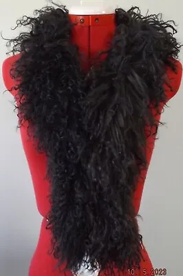 Ladies CURLY Unbranded Wool Winter Warm Wrap Crazy Fur Neck Brown Hair Scarf • $41.99