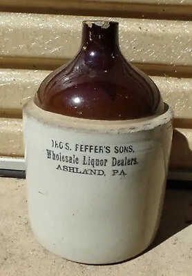 Vintage THOS. PEPPER'S Advertising Wholesale Liquor Whiskey Jug Ashland. PA. • $79.99