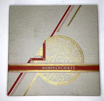 Vintage Art Deco Handkerchief Box With 3 Lace Hankies New In Box EB35 • $18