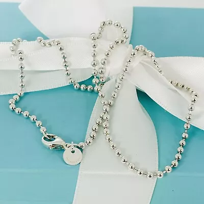 19  Tiffany & Co Mens Unisex Dog Chain Bead Necklace • $179