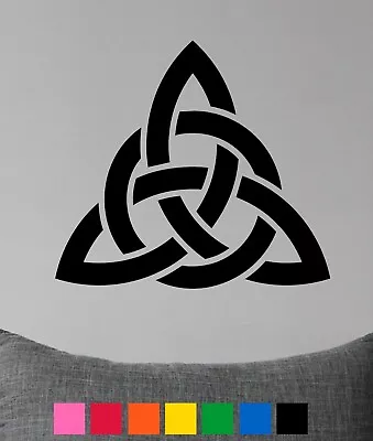 Celtic Knot Trinity Wall Art Matt Vinyl Sticker Cupboard Mirror Laptop Decal • £3.99