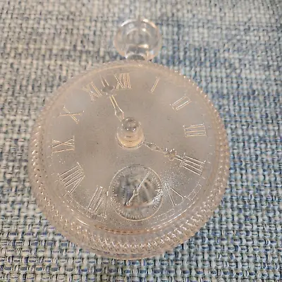 Vintage Imperial Clear Glass Pocket Watch Candy Dish • $14.95