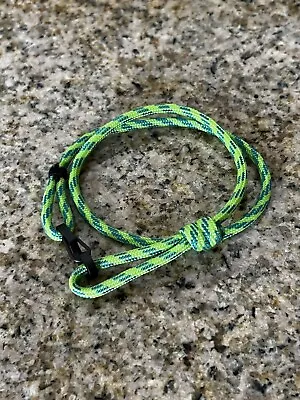 New Neon Green And Blue Double Loop Paracord Bracelet With Black Metal Clasp • $15