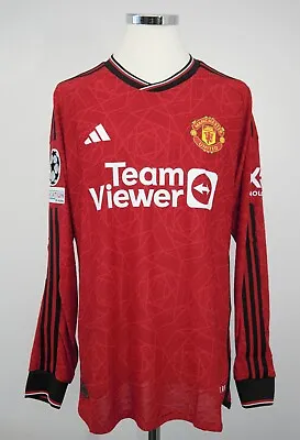 Manchester United Home Authentic Player Shirt Large 2023/2024 Long Sleeves • £109.99
