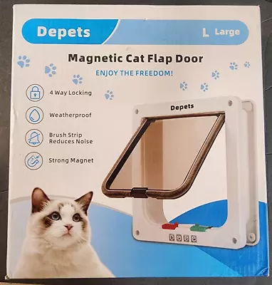 Magnetic Cat/dog Flap Door 4 Way Locking Large Strong Magnet Weatherproof • $8.99