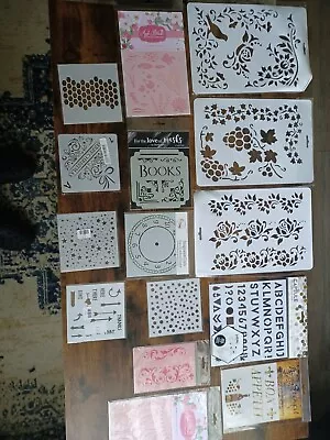 15   New Stencils.  Card Making.  Crafts. Scrapbooking. Various Themes.  • £5