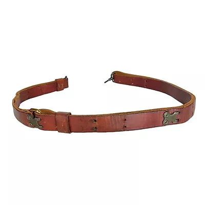 Vintage Rifle Sling Red Head Duck Brand Leather 157T Military Style Adjustable • $166.25