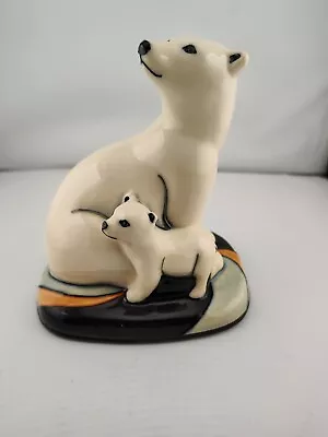 Moorcroft Polar Bear And Cub Figurine Pole To Pole Deco Look • $325