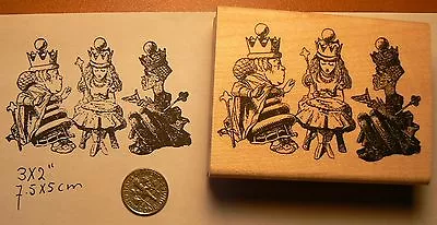 Alice In Wonderland With Queens Rubber Stamp P50 • $13