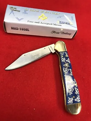 Commemorative Masonic Single Blade “snuffy”hunting Pocket Knife Pre-owned • $24.95